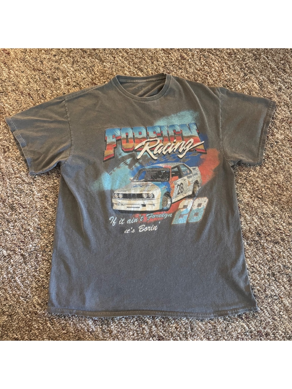 Pacsun Foreign Racing “If it ain’t foreign it’s boring” Racecar Graphic Tee M